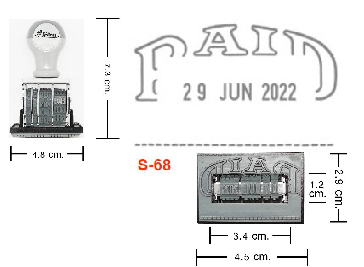 ด้ามธรรมดา มีวันที่ Shiny S-68 - อังกฤษ