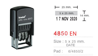 Trodat TR-4850 - Date ไม่มีหมึก