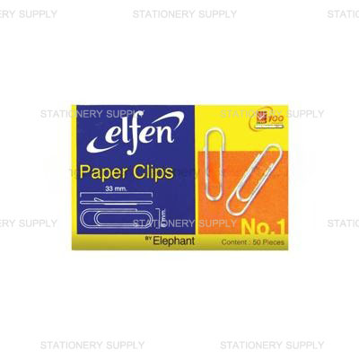 Elfen ลวดเสียบกระดาษ ชนิดกลม No.1 33 มม.(แพ็ค10กล่อง)
