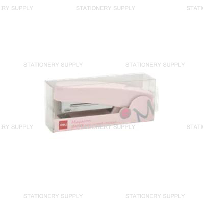 (Fair_DE) Deli เครื่องเย็บ No.50 สีชมพู No.0402F (แพ็ค1ตัว)