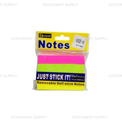 กระดาษโน๊ตกาว ไดม่อน 4 สี No.Y02-4 2 x 3 นิ้ว