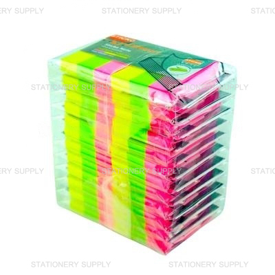 กระดาษโน๊ตกาวในตัว ตราช้าง อินเด็กซ์นีออน 12 x 50 มม.
