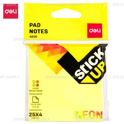 (F_DE) Deli กระดาษโน๊ต76x76mm No.A02602 (แพ็ค12ก้อน)