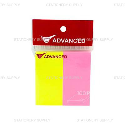 Advanced กระดาษโน๊ต คละสีสะท้อนแสง 76x38 มม. (แพ็ค 12เล่ม)