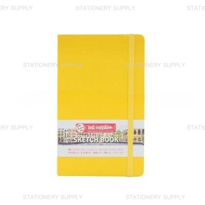 สมุดสเก็ตซ์ปกหนัง สีเหลือง 13x21 ซม. 140 แกรม (แพ็ค1เล่ม)