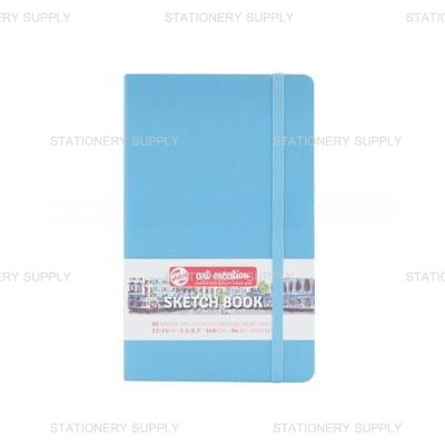 สมุดสเก็ตซ์ปกหนัง สีฟ้า 13x21 ซม. 140 แกรม (แพ็ค1เล่ม)