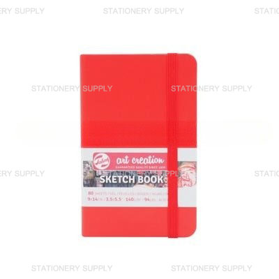 สมุดสเก็ตซ์ปกหนัง สีแดง 9x14 ซม. 140 แกรม (แพ็ค1เล่ม)