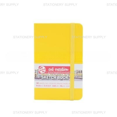 สมุดสเก็ตซ์ปกหนัง สีเหลือง 9x14 ซม. 140 แกรม (แพ็ค1เล่ม)