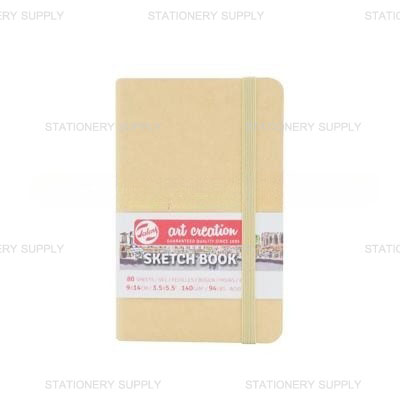 สมุดสเก็ตซ์ปกหนัง สีคราฟท์ 9x14 ซม. 140 แกรม (แพ็ค1เล่ม)