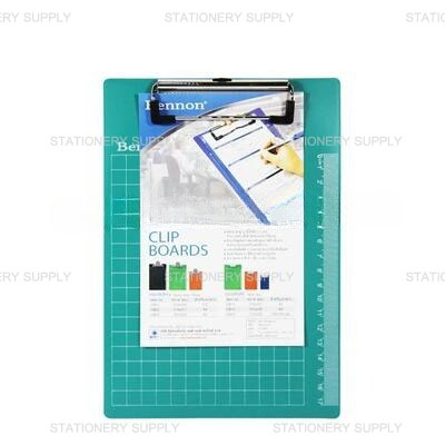 คลิปบอร์ดพลาสติก เบนนอน A5 CB-13  สีเขียว