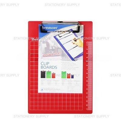 คลิปบอร์ดพลาสติก เบนนอน A5 CB-13  สีแดง