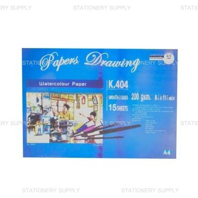 KS สมุดวาดเขียน K.404 A4 หยาบ (ห่อละ 5 เล่ม)