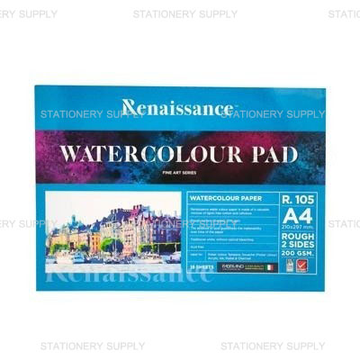 Renaissance สมุดวาดเขียน R-105 A4 หยาบ ฟ้า