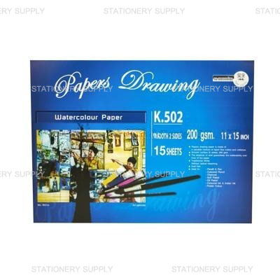 KS สมุดวาดเขียน K.502 11x15 นิ้ว หยาบ (ห่อละ 5 เล่ม)