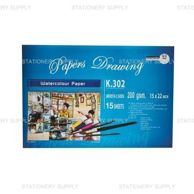 KS สมุดวาดเขียน K.302 15x22 นิ้ว หยาบ (ห่อละ 5 เล่ม)