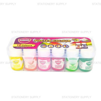 Master Art สีโปสเตอร์ชุด 12 สี 15 มล.กล่องพลาสติก (แพ็ค12ขวด)