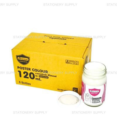 Master Art สีโปสเตอร์ No.201 สีขาว 120 มล.(แพ็ค6ขวด)