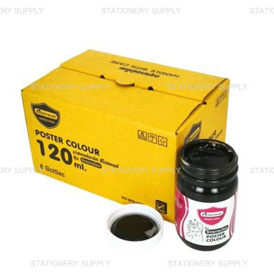Master Art สีโปสเตอร์ No.202 สีดำ 120 มล.(แพ็ค6ขวด)
