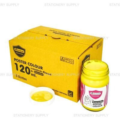 Master Art สีโปสเตอร์ No.225 สีเหลือง 120 มล.(แพ็ค6ขวด)