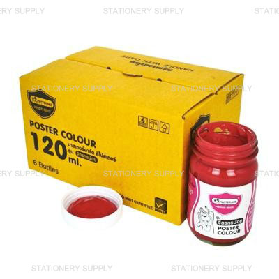 Master Art สีโปสเตอร์ No.241 สีแดง 120 มล.(แพ็ค6ขวด)