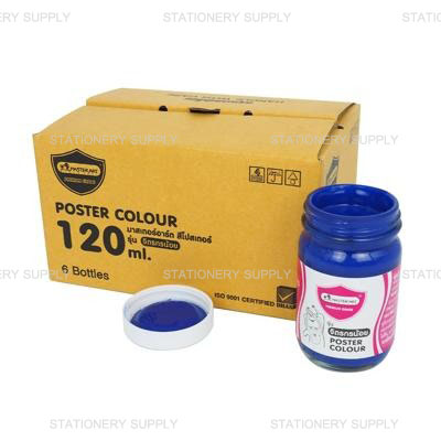 Master Art สีโปสเตอร์ No.264 สีน้ำเงิน 120 มล.(แพ็ค6ขวด)