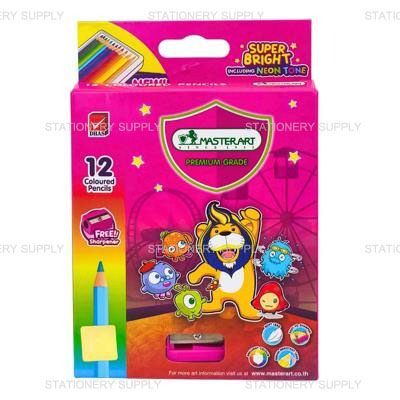Master Art สีไม้สั้น 12 สี รุ่น Super Bright (แพ็ค12กล่อง/ลัง30โหล)