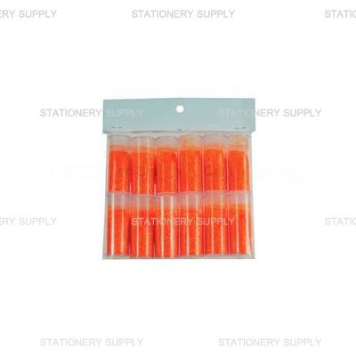 กากเพชรสีรุ้งหลอดใหญ่ สีส้ม