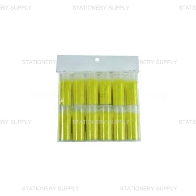 กากเพชรสีรุ้งหลอดใหญ่ สีเหลือง