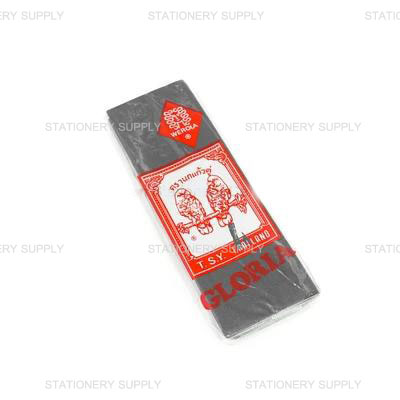 กระดาษย่น 2 หน้า สีดำ ตรานกแก้วคู่