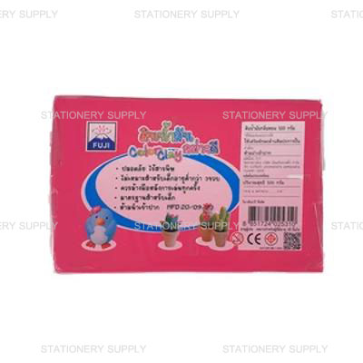 FUJI ดินน้ำมัน 500 กรัม ไร้สาร สีบานเย็น No.6 (แพ็ค1ก้อน/ลัง24ก้อน)