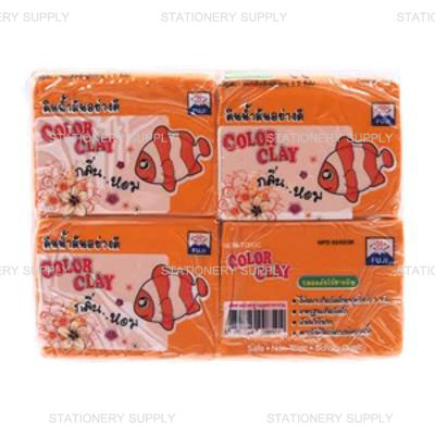 FUJI ดินน้ำมัน No.150 ไร้สาร สีส้ม N.10 (แพ็ค12ก้อน)