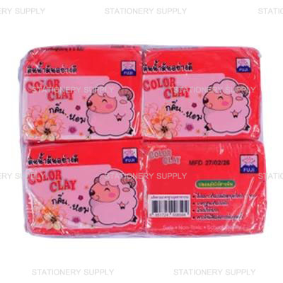 FUJI ดินน้ำมัน No.150 ไร้สาร สีแดง N.7 (แพ็ค12ก้อน)