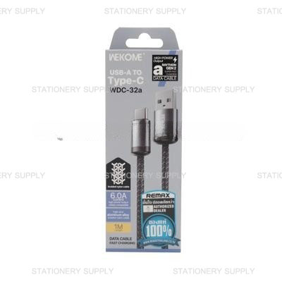 Remax สายชาร์จ สีดำ รุ่น WDC-32 Type-C