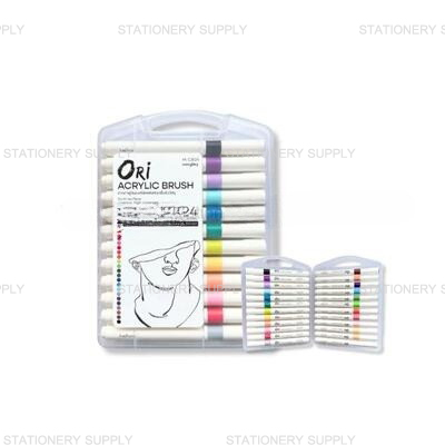 ปากกาพู่กันอะคริลิคเพ้นท์ โอริ M-CB24-24 สี