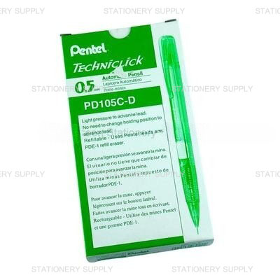 ดินสอกดข้าง เพนเทล NO.PD105C-D ด้ามสีเขียว