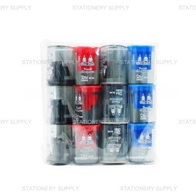 KTS กบเหลาดินสอ 2 รู ถังสามเหลี่ยม No.317 (แพ็ค 12 อัน)