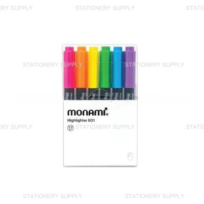 (F_MO) Monami ปากกาเน้นข้อความ รุ่น 601  6 สี (แพ็ค6ด้าม)