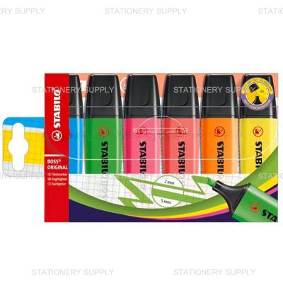 (F_ST) STABILO BOSS เน้นข้อความ Original wallet ชุด 6 สี(แพ็ค 1 ชุด)