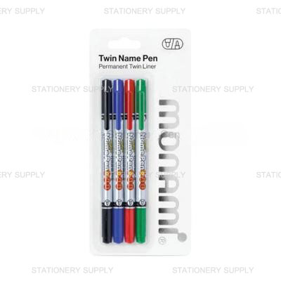 (F_MO) Monami ปากกามาร์คเกอร์ ทวินเนมเพน 4 สี (แพ็ค4ด้าม)