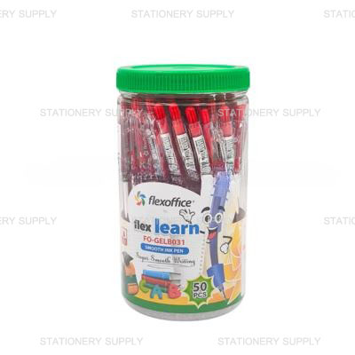 (S_FL) Flex Office ปากกาลูกลื่น สีแดง 0.7 FO-GELB031 (แพ็ค50ด้าม)