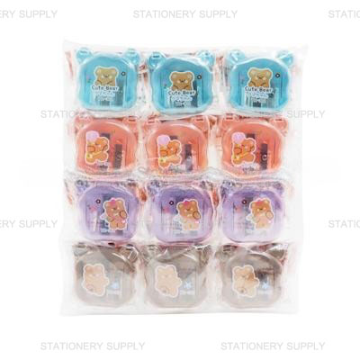 กบเหลาดินสอ 2 รู TR-302 รูปหมี (แพ็ค12อัน)