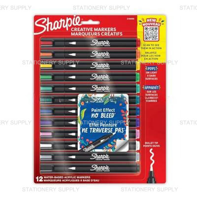 Sharpie 2213421 ปากกา อะคริลิค สีเอิร์ธโทน หัวกลม 12 สี (แพ็ค12ชุด)