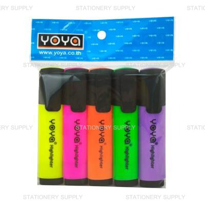 YOYA ปากกาเน้นข้อความ คละสี No.1901 (แพ็ค5ด้าม)