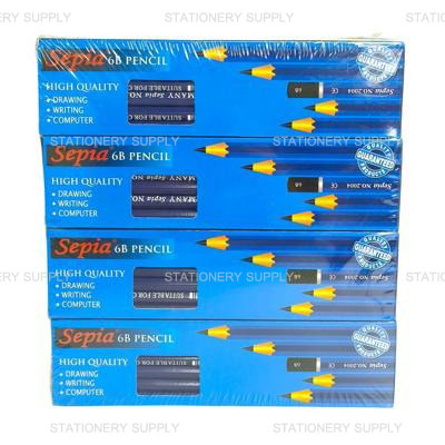 Sepia ดินสอแรเงา 6B No.2004  (แพ็ค144แท่ง)