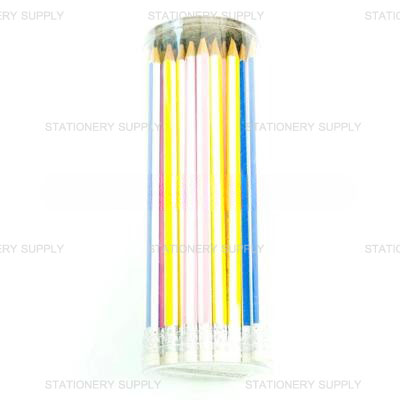 Coronet ดินสอหกเหลี่ยม No.037 HB ยางลบขาว ปลอกเงิน (แพ็ค50แท่ง)