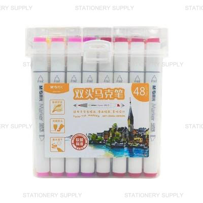 M&G ปากกามาร์คเกอร์ 2 หัว 48 สี APMV0903 (แพ็ค48อัน)