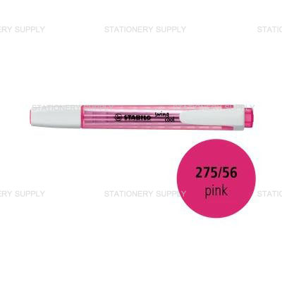Stabilo Swing Cool ปากกาเน้นข้อความ สีชมพู (ฟรีปากกาStabilo10ด้าม)