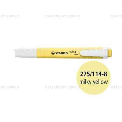 Stabilo Swing Cool ปากกาเน้นข้อความ Pastel สีเหลือง No.275/144 (แพ็ค10ด้าม)