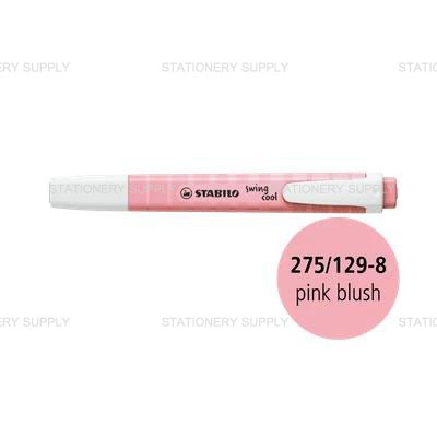 Stabilo Swing Cool ปากกาเน้นข้อความ Pastel สีชมพู No.275/144 (แพ็ค10ด้าม)