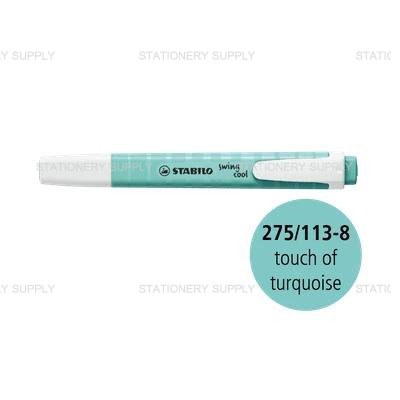 Stabilo Swing Cool ปากกาเน้นข้อความ Pastel สีเทอร์ควอยซ์ No.275/113 (แพ็ค10ด้าม)
